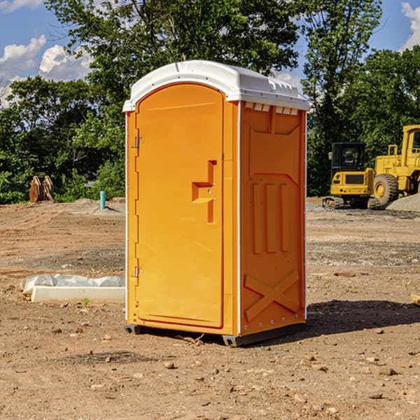 can i customize the exterior of the porta potties with my event logo or branding in Sprague